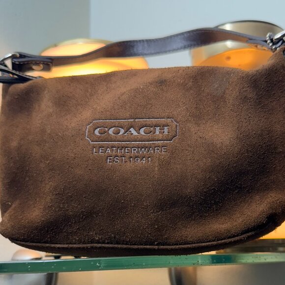 Small Vintage Suede Coach Bag - Picture 1 of 6